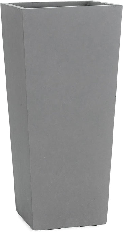 Pflanzwerk® Pflanzkübel Bodenvase Fiberglas Conic GRAU 80x40x40cm *Frostbeständige Blumenkübel* *Deu