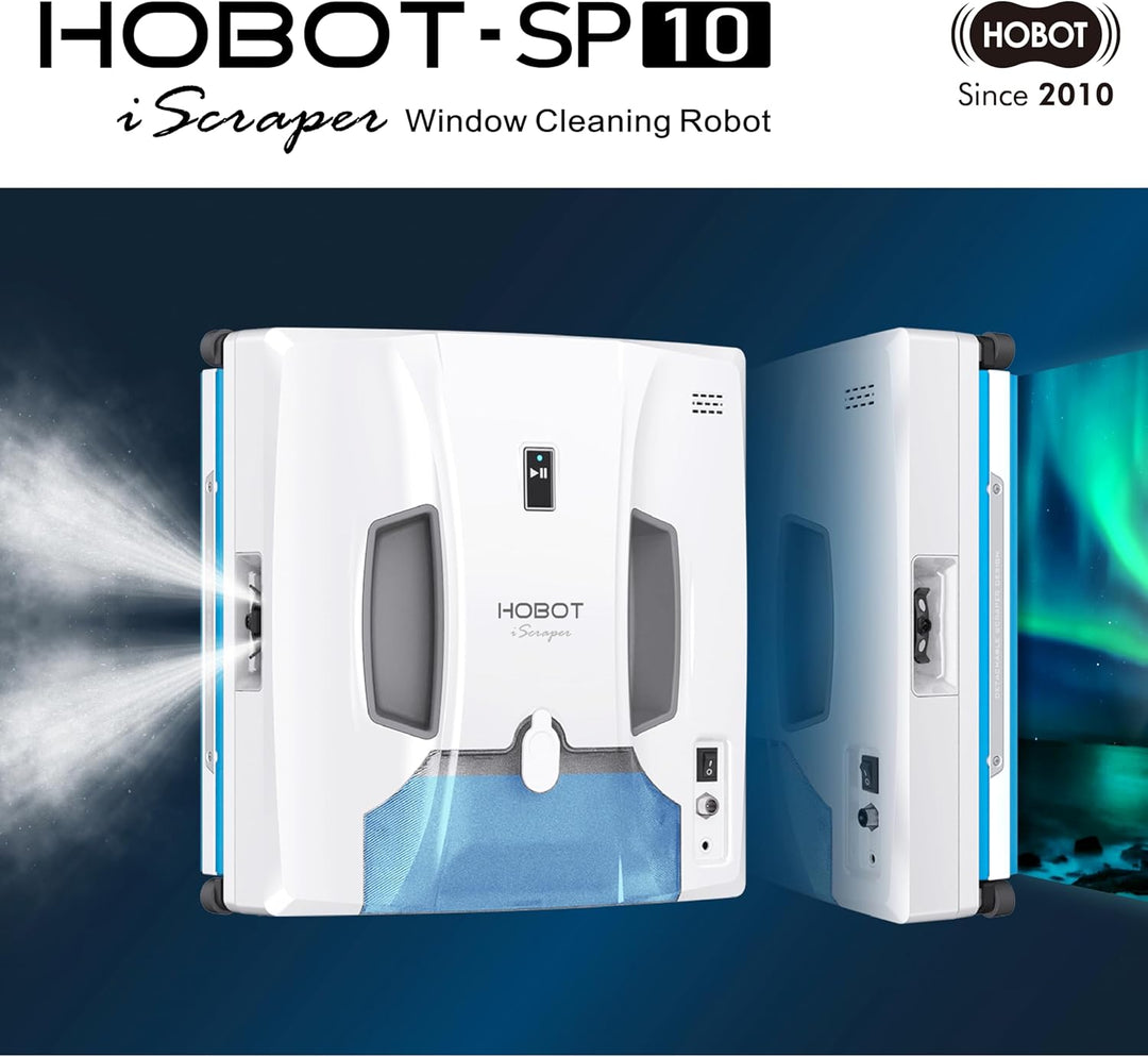 HOBOT -SP10 iScraper Fensterreinigungsroboter, Sprüh-Sweep-Scrape, 6000Pa Saugkraft, App + Fernbedie