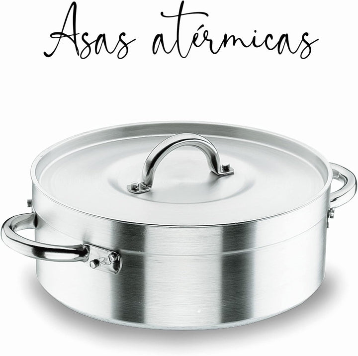 Lacor Bratentopf mit Deckel Grösse: 70L niedriger Topf 60 cm, niedriger Topf 60 cm