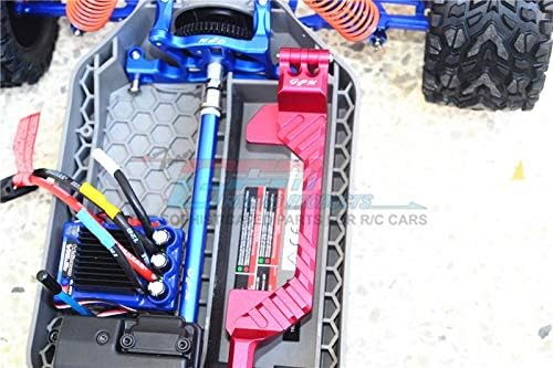 Traxxas Rustler 4X4 VXL (67076-4) Tuning Teile Aluminium Battery Hold-Down - 1 Set Orange