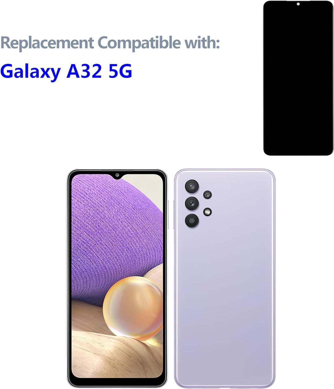 swark LCD Display Kompatibel mit Samsung Galaxy A32 5G SM-A326 (Not fits for 4G SM-A325) (Schwarz oh