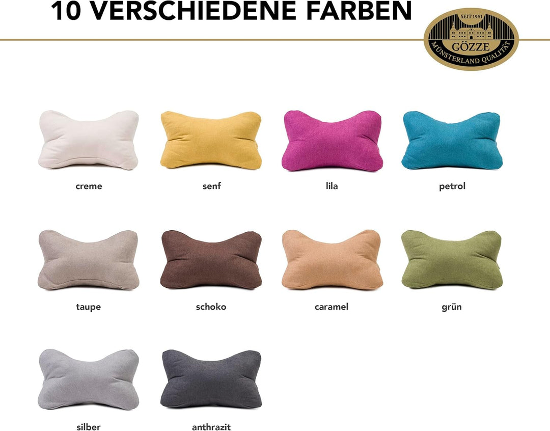Gözze - Kuschelweiches Lesekissen Darco, Ideal als Sofakissen oder Leseknochen, 40 x 25 cm - Schoko,