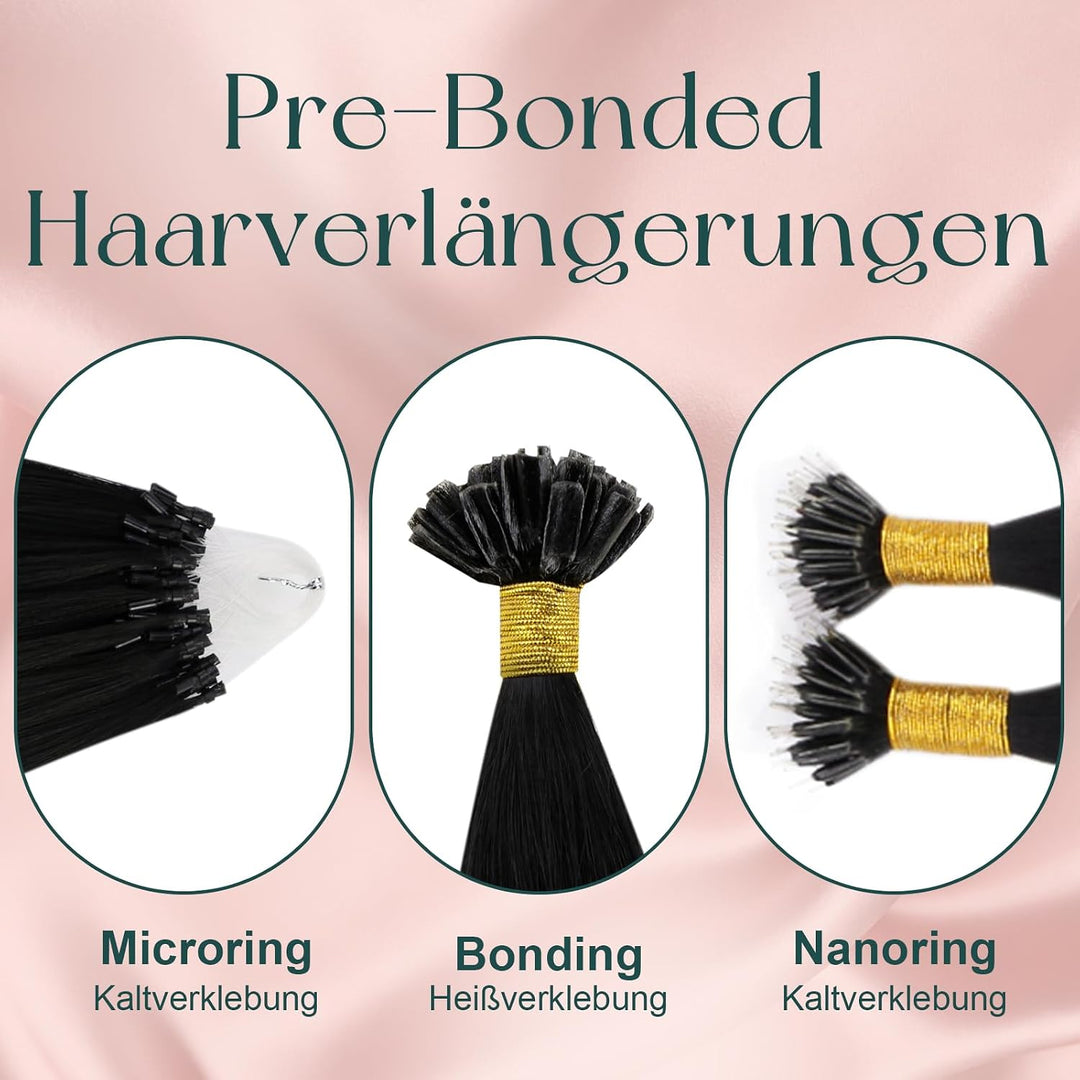 Easyouth Keratin Bonding Haar Extensions Bondings Nail Tip Remy Hair Extensions 14 Zoll 50g/50Stück