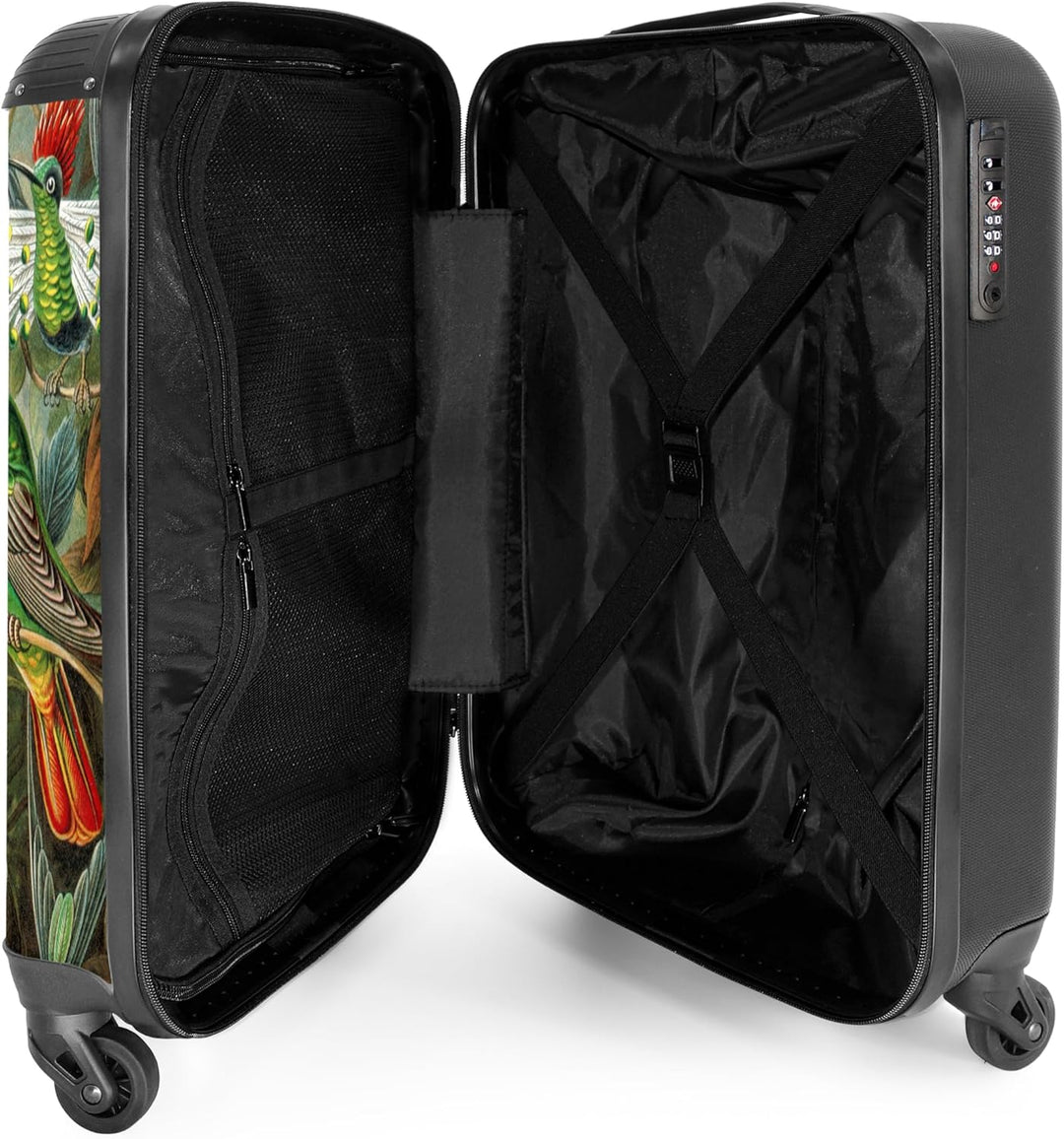 NoBoringSuitcases.com® Koffer Handgepäck Trolley Rollkoffer Kleine Reisekoffer mit 4 Rollen - Kunst
