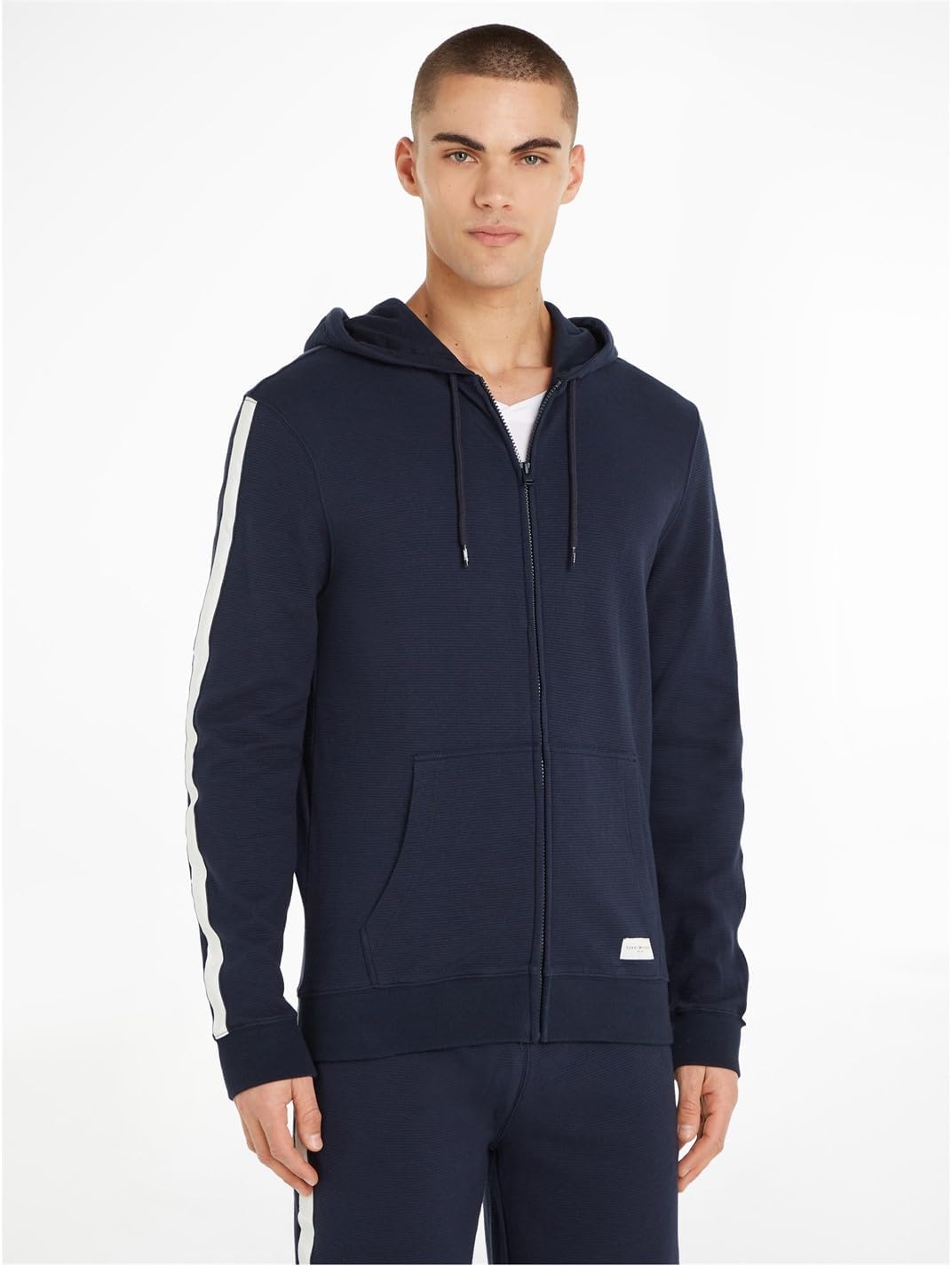 Tommy Hilfiger Herren Hoodie mit Reissverschluss mit Kapuze XXL Blau (Desert Sky), XXL Blau (Desert