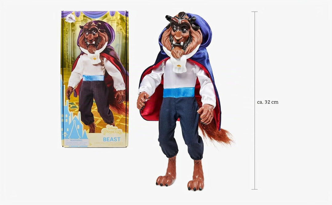 Disney Store Offizielle Biest-Puppe für Kinder, Die Schöne und das Biest, 32 cm, vollbewegliche Pupp