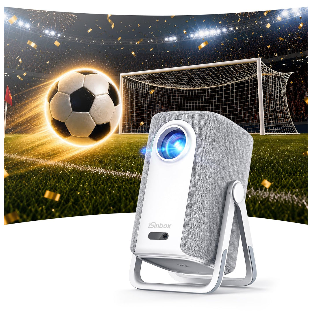 Kurzdistanz Beamer 4K mit Netflix, iSinbox 1200ANSI Heimkino & Outdoor Beamer, Smart Tageslicht Proj