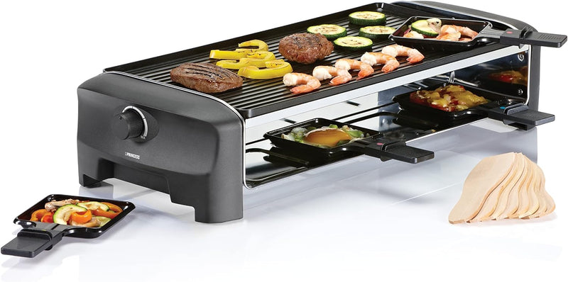 Princess Raclette und Teppanyaki Grill, für 8 Personen, 1200 Watt, 162840 8 personnes Raclette Grill