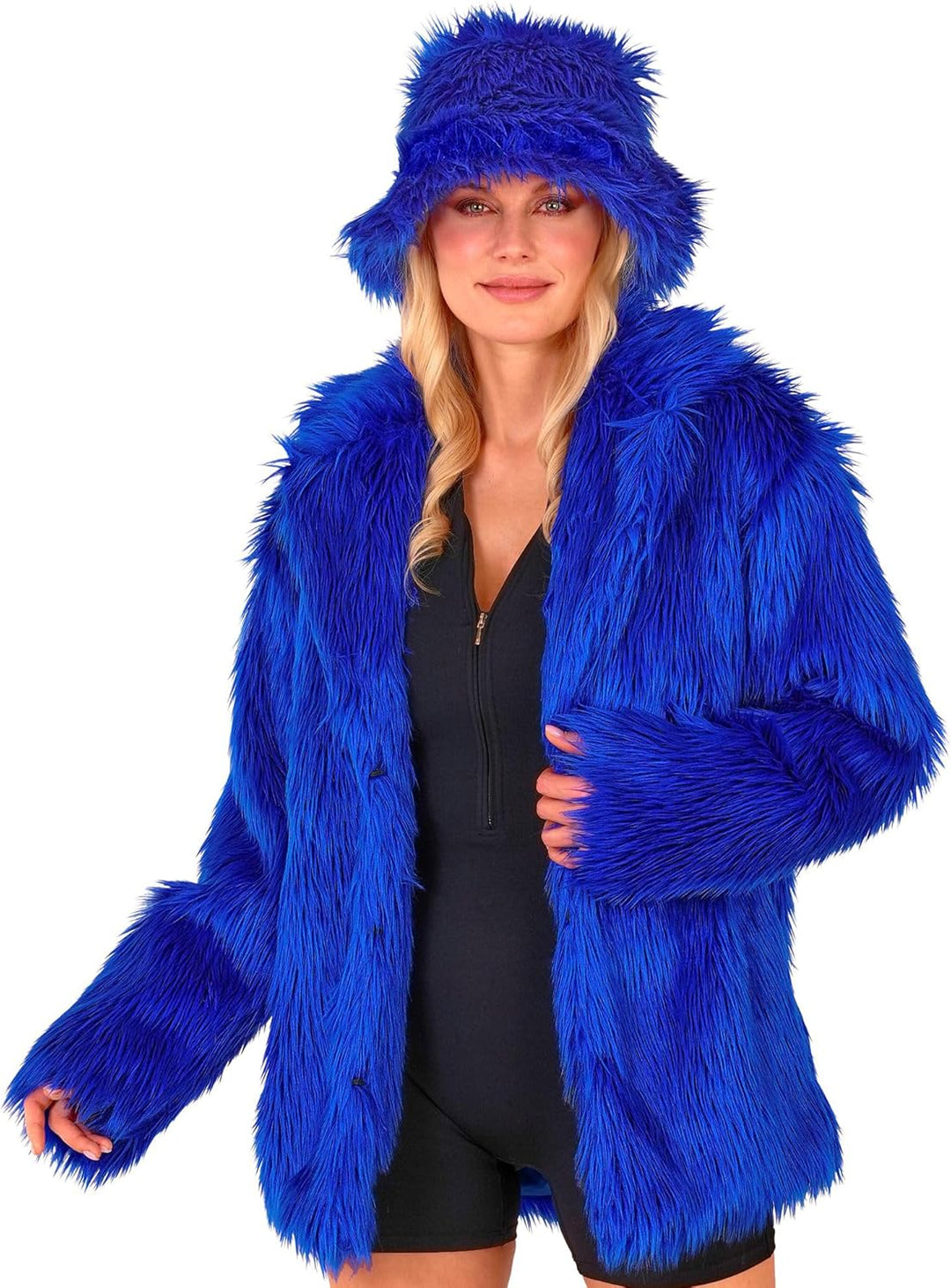 W WIDMANN MILANO Party Fashion - Kunstfell-Jacke für Damen und Herren, Plüschjacke, Kostüm, Party Ou