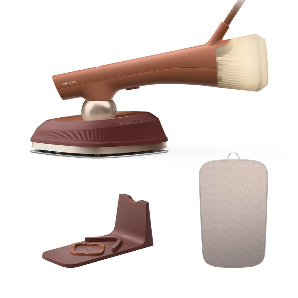 Philips OneTurn, 2-in-1 Bügeleisen & Steamer mit drehbarem Kopf, Einfach losbügeln – kein Brett, 45