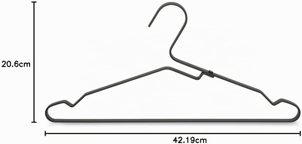 Brabantia Aluminium Kleiderbügel, 4er Set, Schwarz, One Size Schwarz Einheitsgrösse Aluminium Kleide