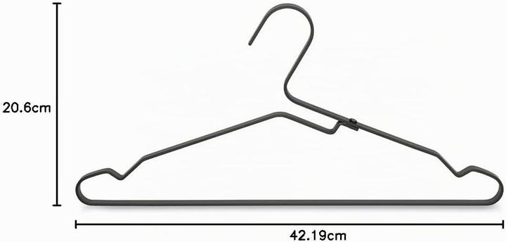 Brabantia Aluminium Kleiderbügel, 4er Set, Schwarz, One Size Schwarz Einheitsgrösse Aluminium Kleide