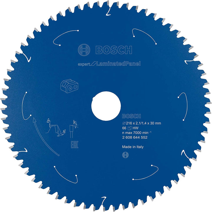Bosch Accessories 1x Kreissägeblatt Expert for Laminated Panel (Spanplatten, Sägeblatt Ø 216 x 30 x