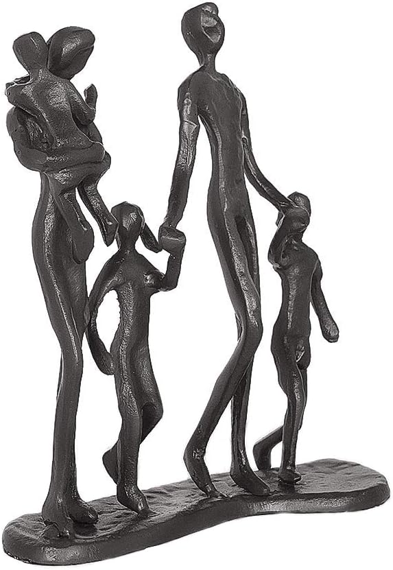 Aoneky Familie Figur Statue - Metall Kunst Skulptur Geschenk für Jahrestag, Geburtstag，Dekoration fü