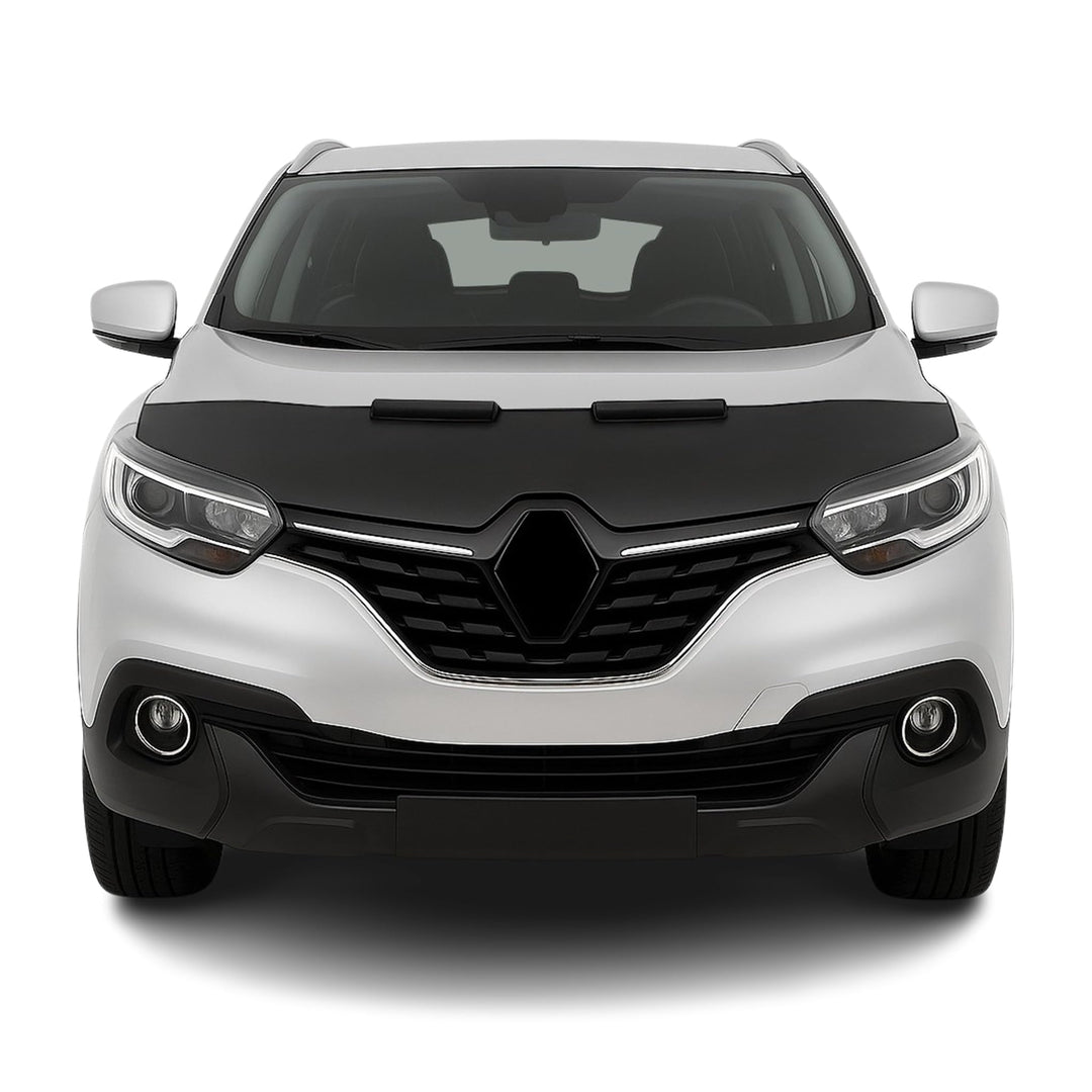 OMAC Haubenbra Steinschlagschutz Bonnet Bra kompatibel mit Renault Kadjar 2015-2022 Schwarz Halb