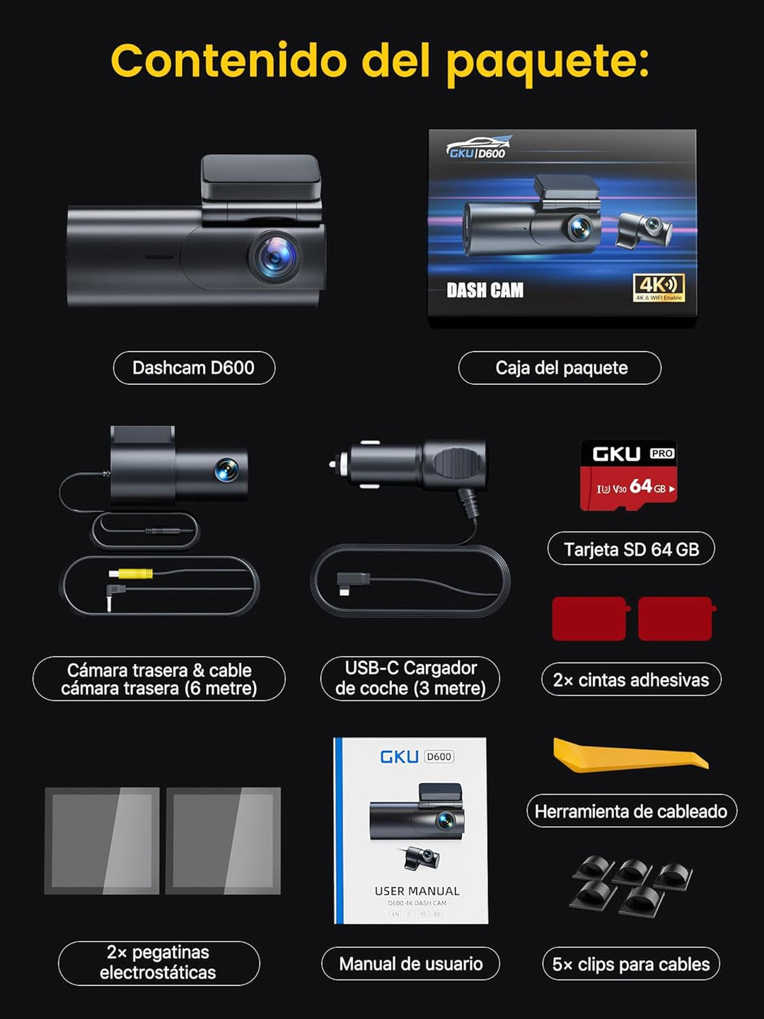 GKU Dash Cam (D600-ES)