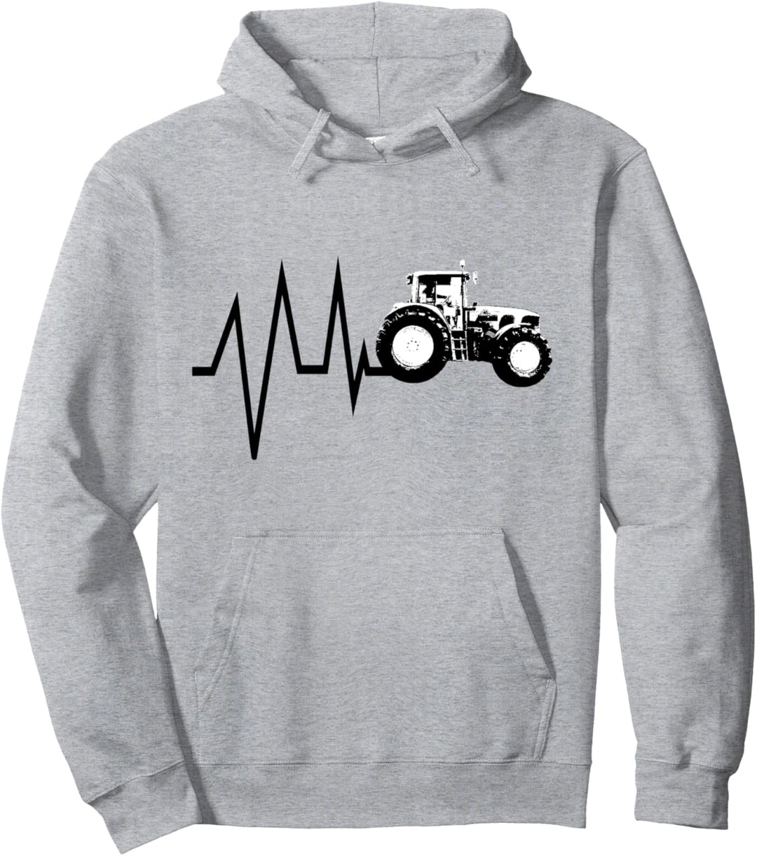 Trecker Landwirt Bauer Lohner Herzschlag Traktor Geschenk Pullover Hoodie
