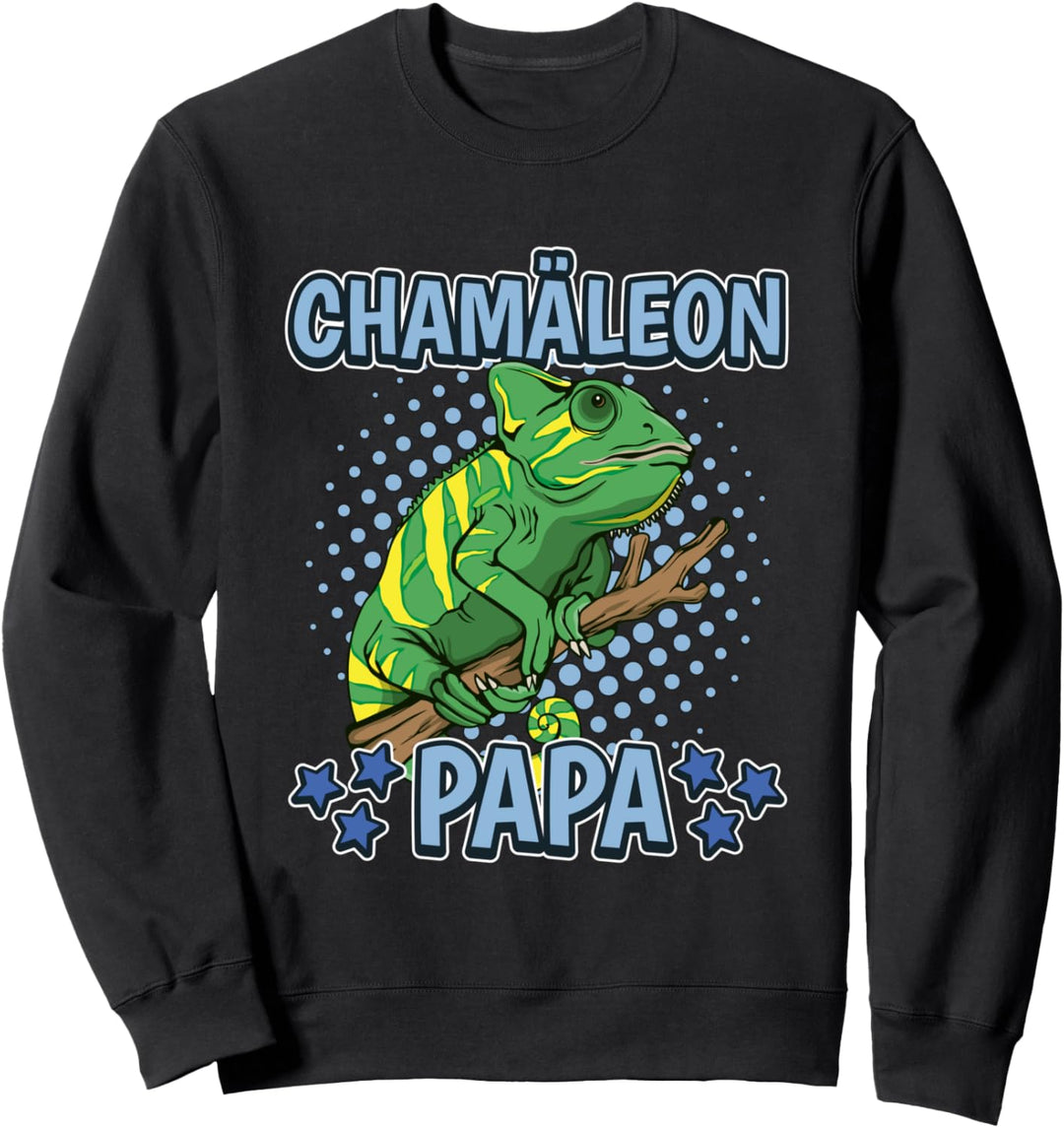Herren Chamäleon Papa Vater Vatertag Chamäleons Sweatshirt