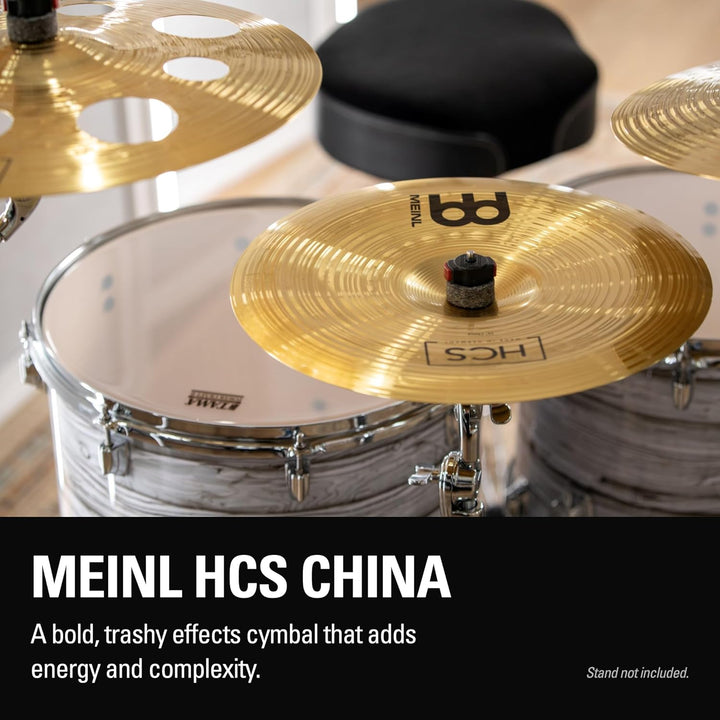 Meinl Cymbals HCS China 14 Zoll (Video) Schlagzeug Becken (35,56cm) Messing, Traditionelles Finish (