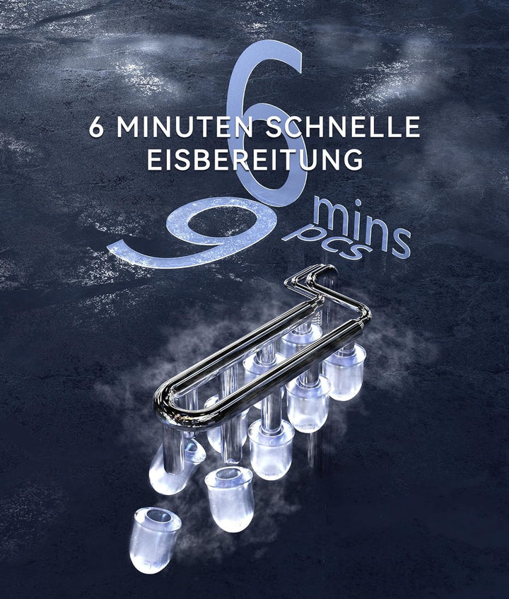ecozy Eiswürfelmaschine, Eiswürfelmaschine Klein, Selbstreinigende Eiswürfelmaschinen, 2 Eiswürfel G