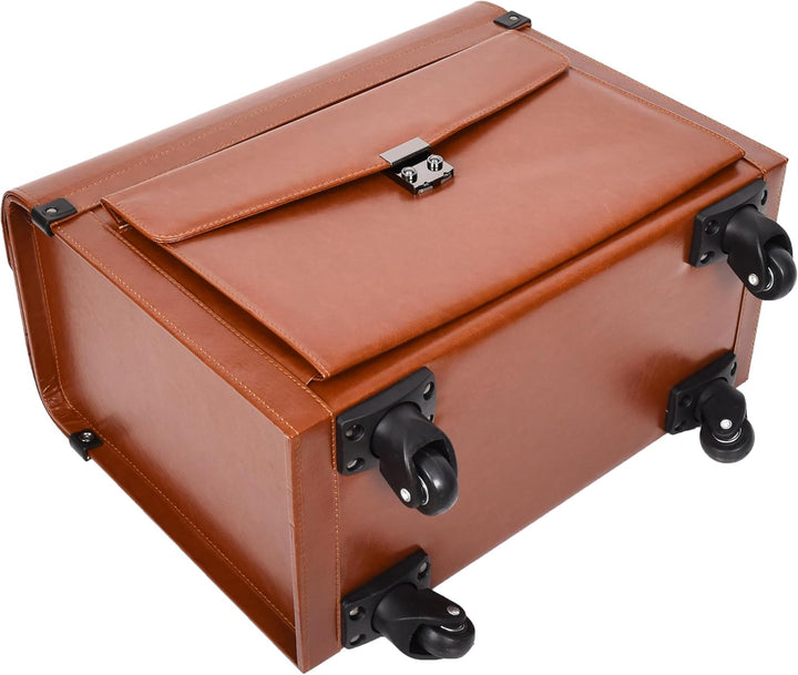House of Leather Pilotenkoffer, Kunstleder, hautfarben, Carry-on, Commander, 4-Räder, Kabinentasche,