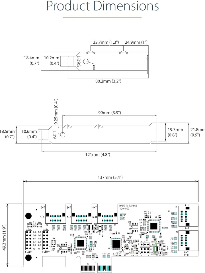 StarTech.com PCIe SATA Controller Karte - 10 Port SATA 3 Erweiterungskarte/Kontroller - 6Gbit/s - Fu