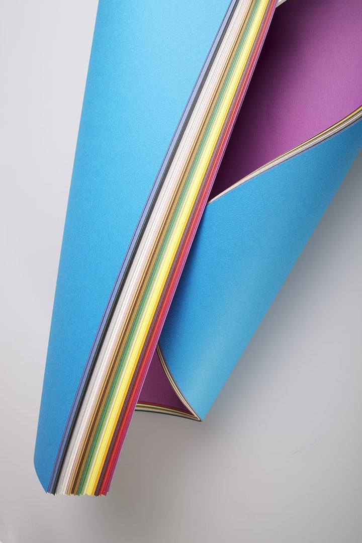 Clairefontaine 93764C Packung (mit 24 Bögen Zeichenpapier Etival Color, 50 x 65 cm, 160g, gekörnt, i