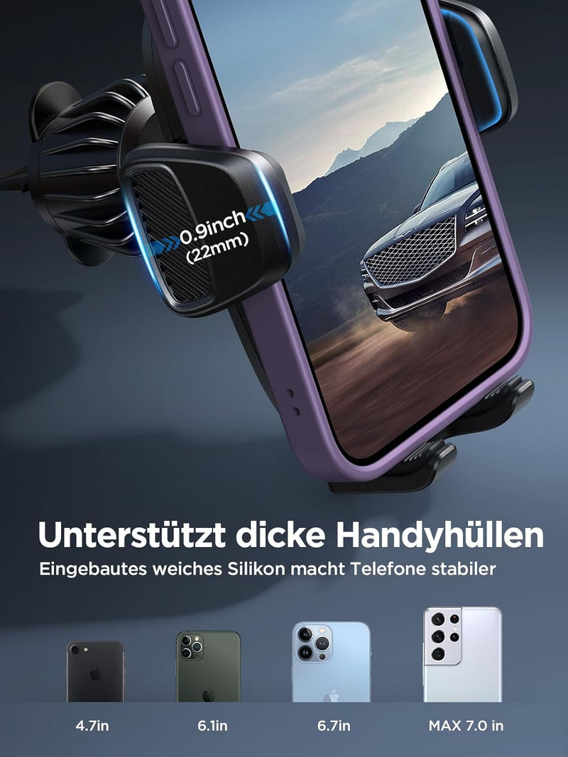 joyroom Handyhalterung Auto 𝐔𝐩𝐠𝐫𝐚𝐝𝐞𝐝 Magnetische Kabelclip Handy Halterung Saugnapf & Lüftung 360° D