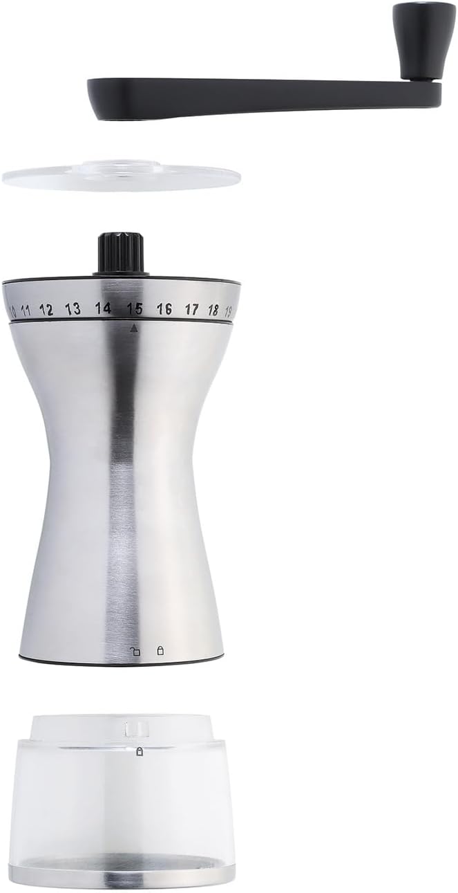 Zassenhaus 041156 Kaffeemühle Edelstahl Silber, 25 x 9 cm