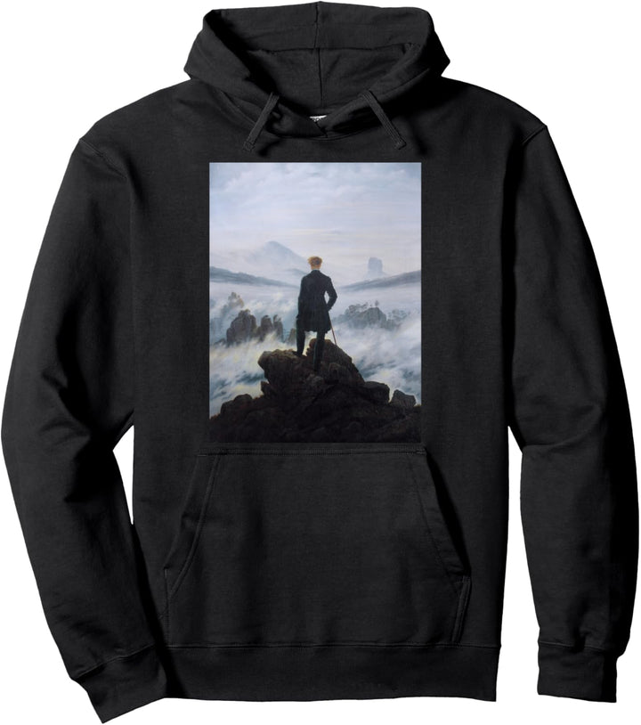 Casper David Friedrichs Wanderer über den Nebelmeer Pullover Hoodie