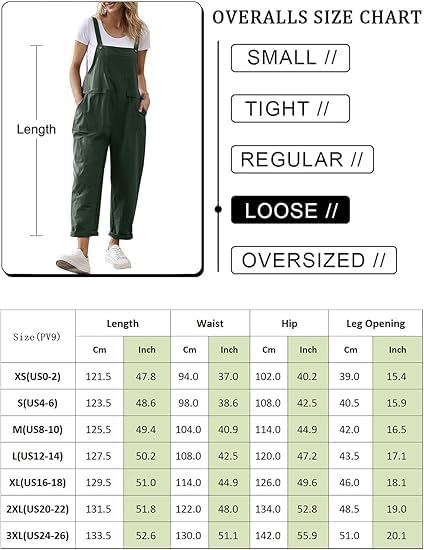 YESNO Damen Latzhose Sommer Oversize Trägerhose Beiläufig Loose Bib Pants Overall Baggy Jumpsuit Str