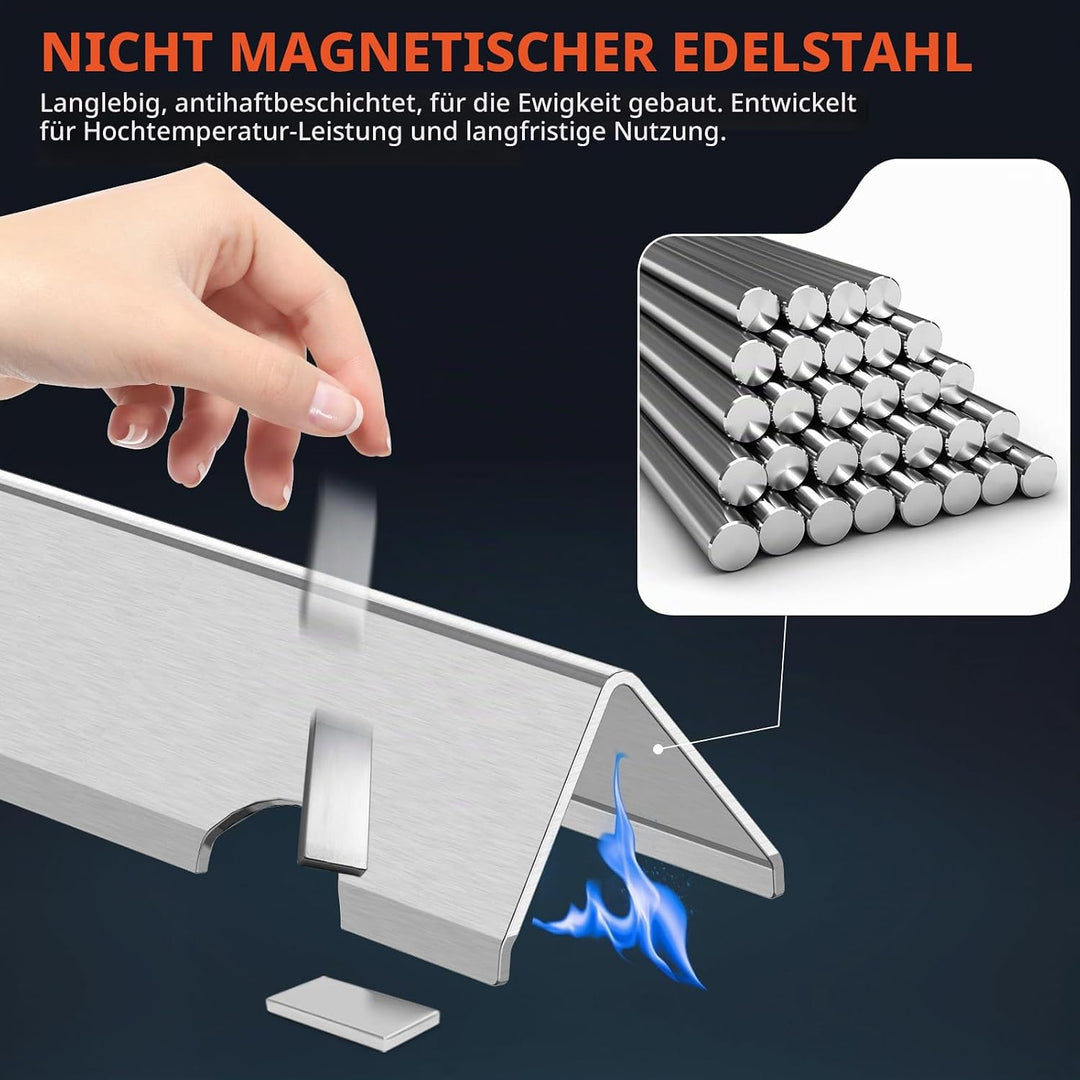 QuliMetal Aromaschienen für Weber Genesis II und Genesis II LX 300 Serie ab 2017, 43,4 cm, 17GA, pas