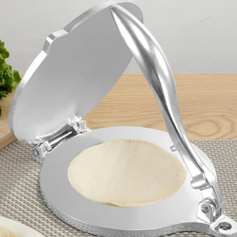 Tortilla-Presse, 20 Cm Tortilla-Maker aus Aluminiumlegierung mit Gebogenem Griff Roti-Presswerkzeug