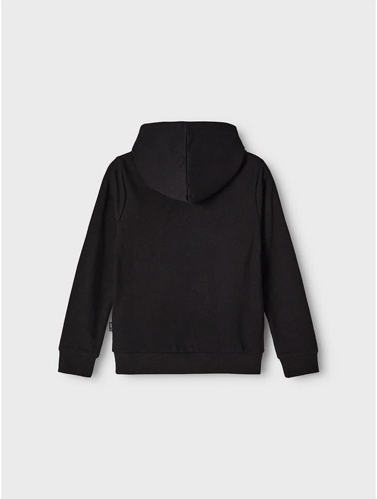 NAME IT Mädchen Kapuzen Sweater aus Bio-Baumwolle 116 Schwarz, 116 Schwarz