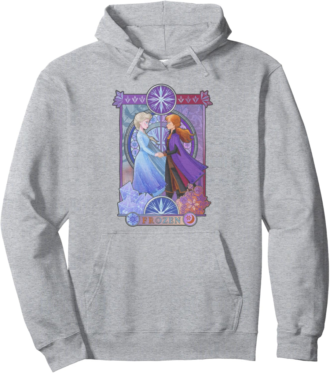 Disney Frozen 2 Elsa Anna Split Geometric Poster Pullover Hoodie