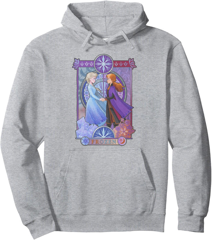Disney Frozen 2 Elsa Anna Split Geometric Poster Pullover Hoodie