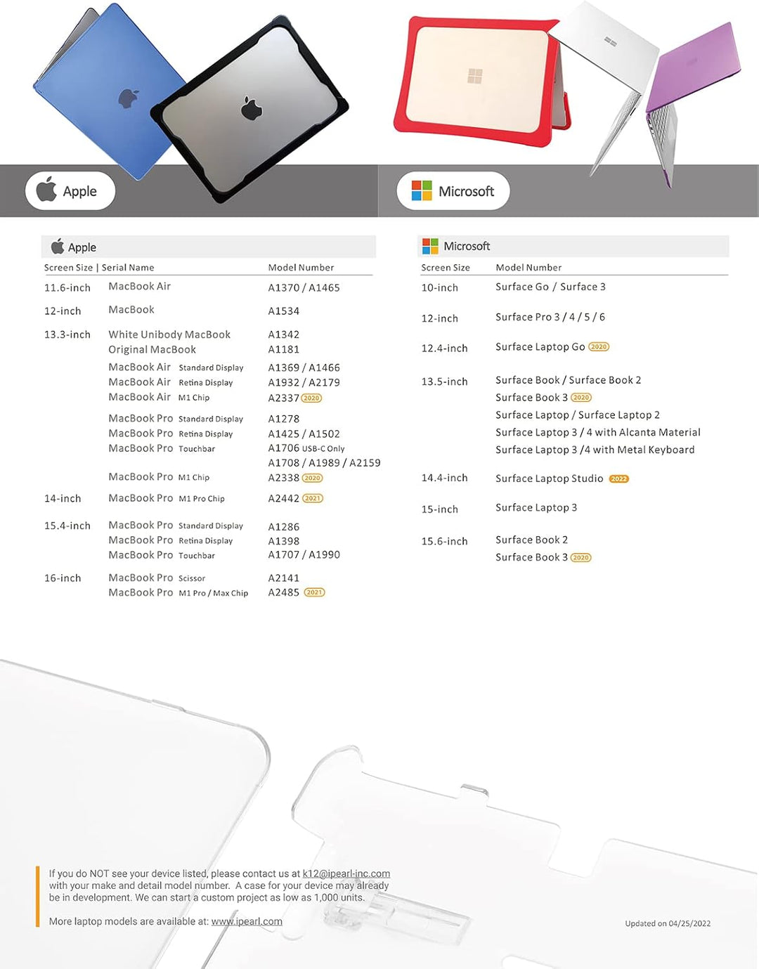 mCover Hard Shell Cover für Microsoft Surface 34,29 cm (13,5 Zoll) Laptop (**Nicht für Metal Keyboar