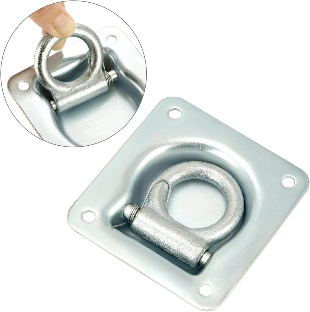 QWORK® 6 Stück Zurrösen für Anhänger, zurrmulde, anhänger zubehör,Befestigung für den Transport von