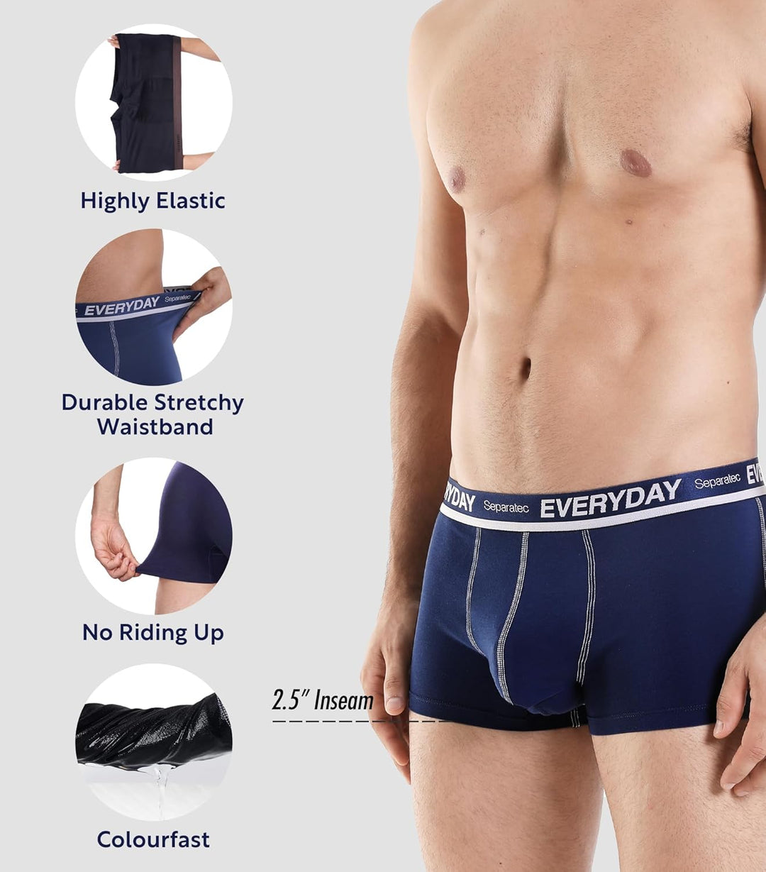 Separatec Boxershorts Herren 7er Pack aus Weicher Baumwolle Unterhosen Männer mit Unterstützender Se