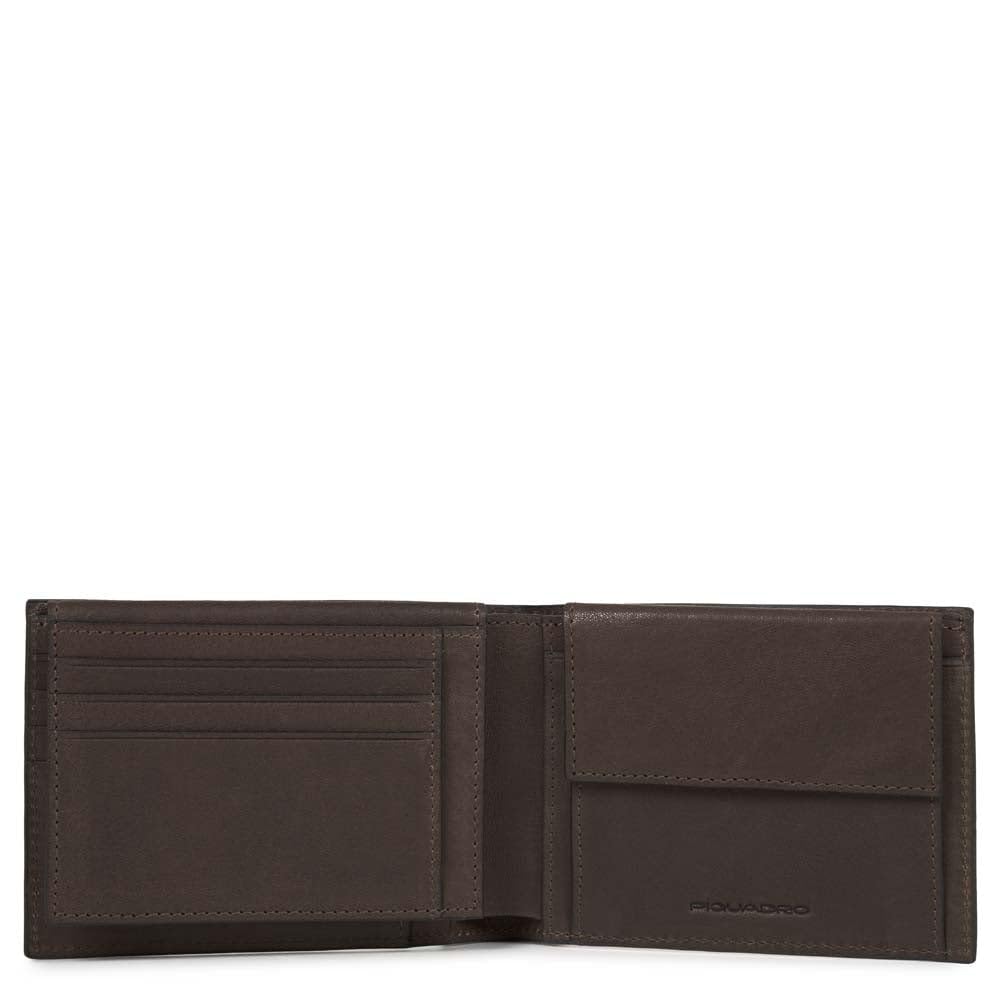 Piquadro Black Square Münzbörse, Einheitsgrösse Braun (Testa Di Moro), Braun (Testa Di Moro)