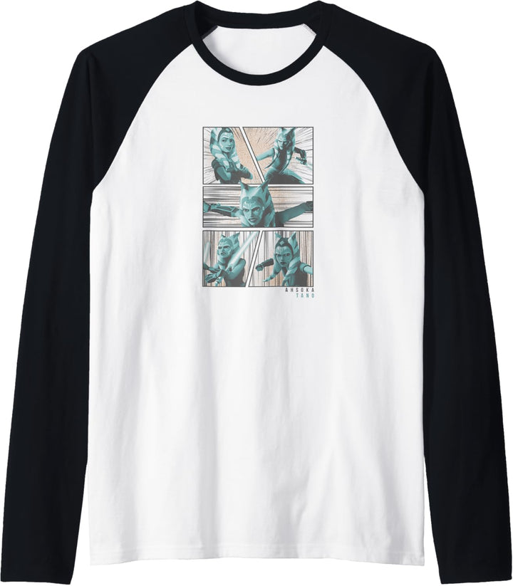 Star Wars Ahsoka Clone Wars Comic Panels Raglan