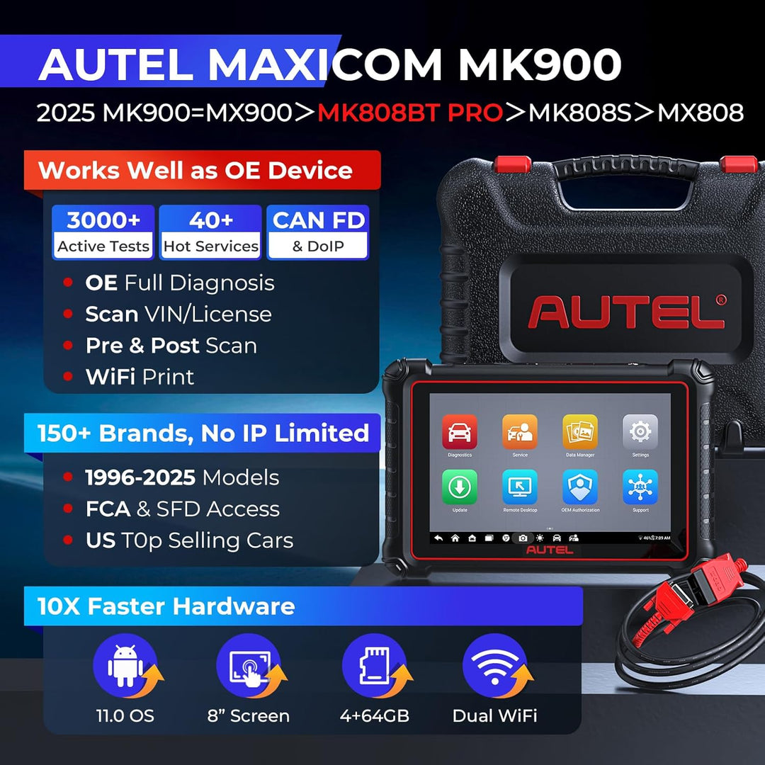 Autel MaxiPRO MP808S OBD2 Diagnose Scanner, 2 Jahre Update Auto-Diagnose Scan Tool, Bidirektional Ko