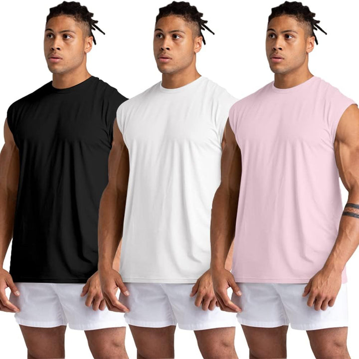 1, 3 or 5er Pack Mens Cotton Gym Tank Tops Workout ärmellose Shirts Athletic Muscle Tank Training Bo