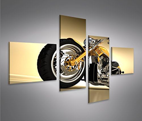 islandburner Bild Bilder auf Leinwand Chopper Motorrad Fat Boy 4L XXL Poster Leinwandbild Wandbild D