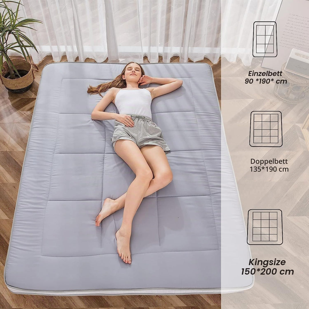 MAXYOYO Futon Matratze, Gepolsterte Japanische Bodenmatratze Gesteppte Bett Matratzenauflage, Extra