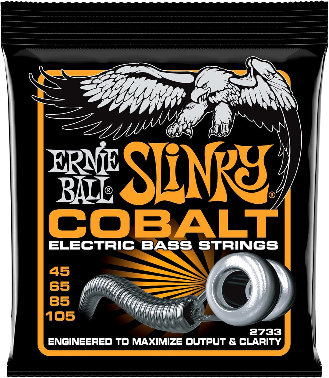 Ernie Ball Hybrid Slinky Cobalt E-Bass-Saiten, Stärke 45–105 Hybrid (45-105) 4-Saiter, Hybrid (45-10