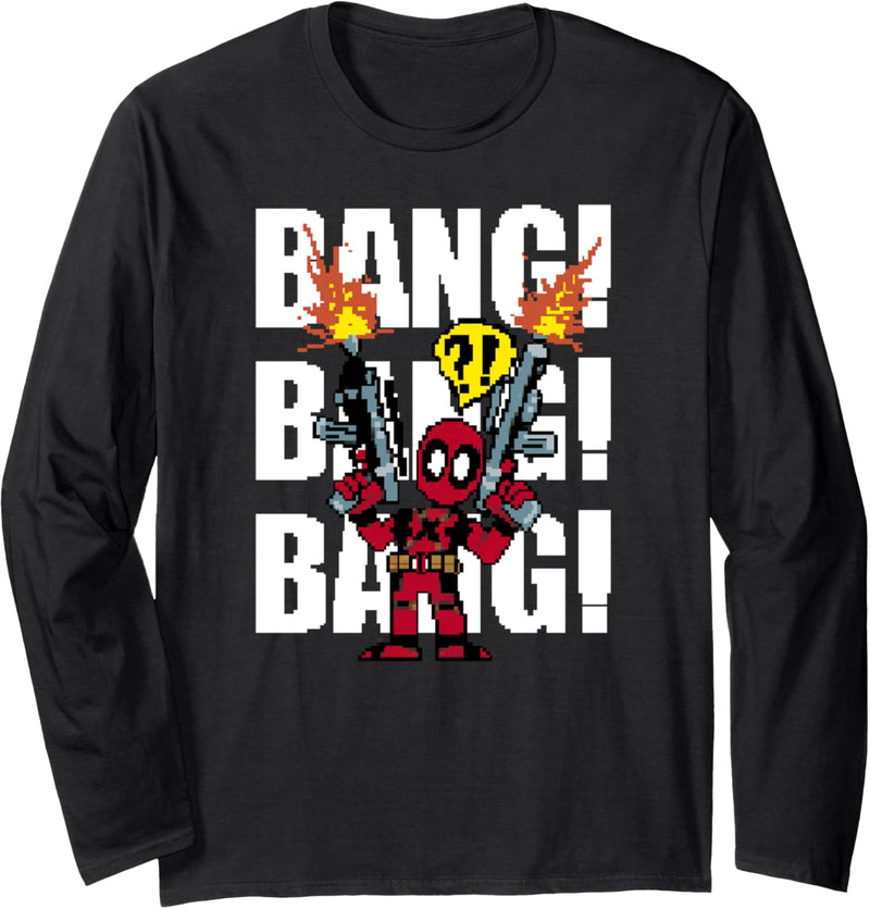 Marvel Deadpool Bang Bang Langarmshirt
