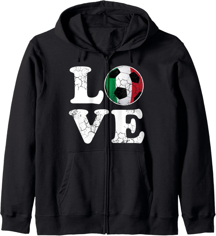 Love Italian Soccer Italia Football Italy Sports Kapuzenjacke