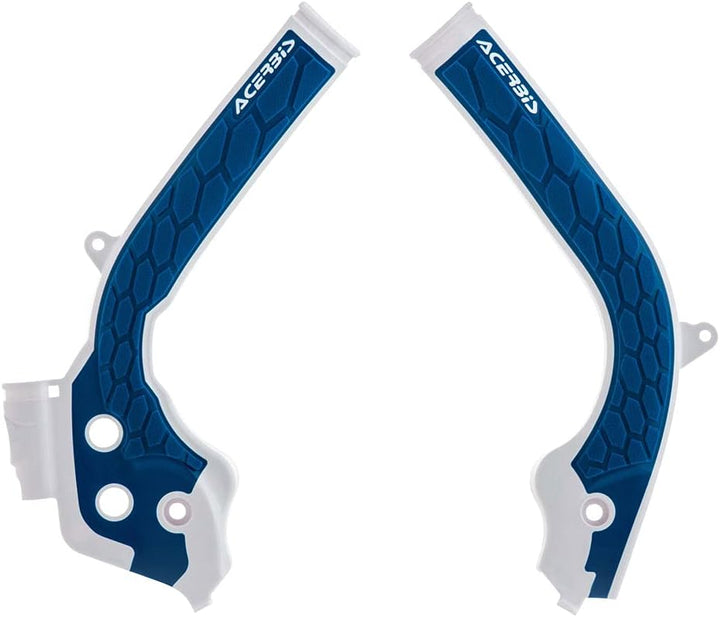 Acerbis X-Grip Frame Guards weiss / blau, weiss / blau