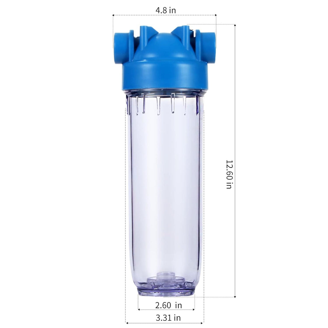 Geekpure 10-Zoll Ganzhaus Filtergehäuse - 3/4" BSP Messinganschluss - passend für 2,5" x 10" Filter